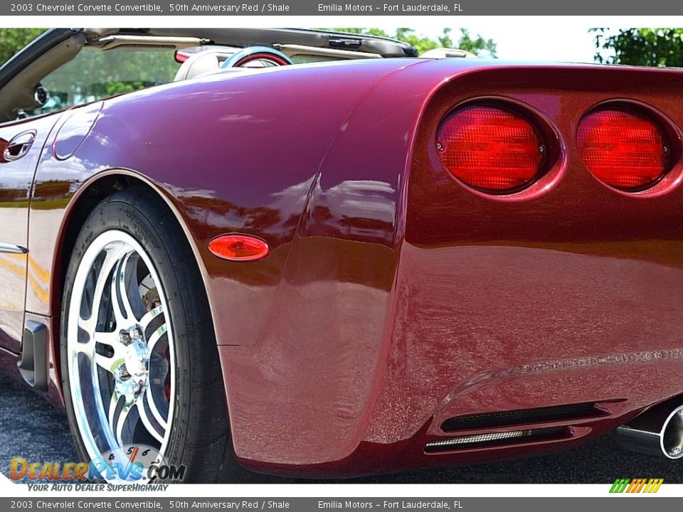 2003 Chevrolet Corvette Convertible 50th Anniversary Red / Shale Photo #10