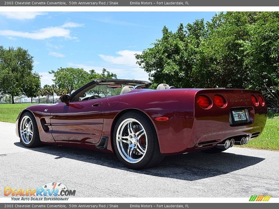 2003 Chevrolet Corvette Convertible 50th Anniversary Red / Shale Photo #12