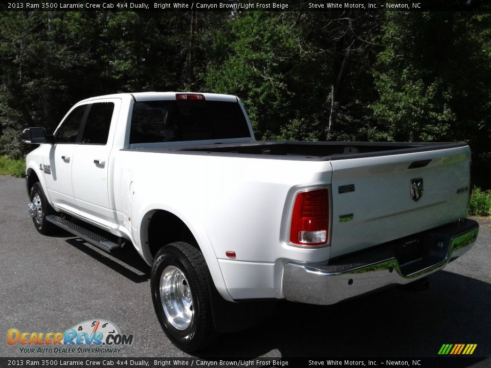 2013 Ram 3500 Laramie Crew Cab 4x4 Dually Bright White / Canyon Brown/Light Frost Beige Photo #10