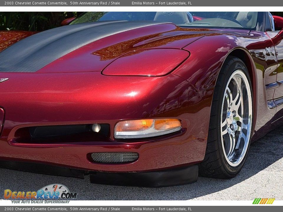2003 Chevrolet Corvette Convertible 50th Anniversary Red / Shale Photo #16