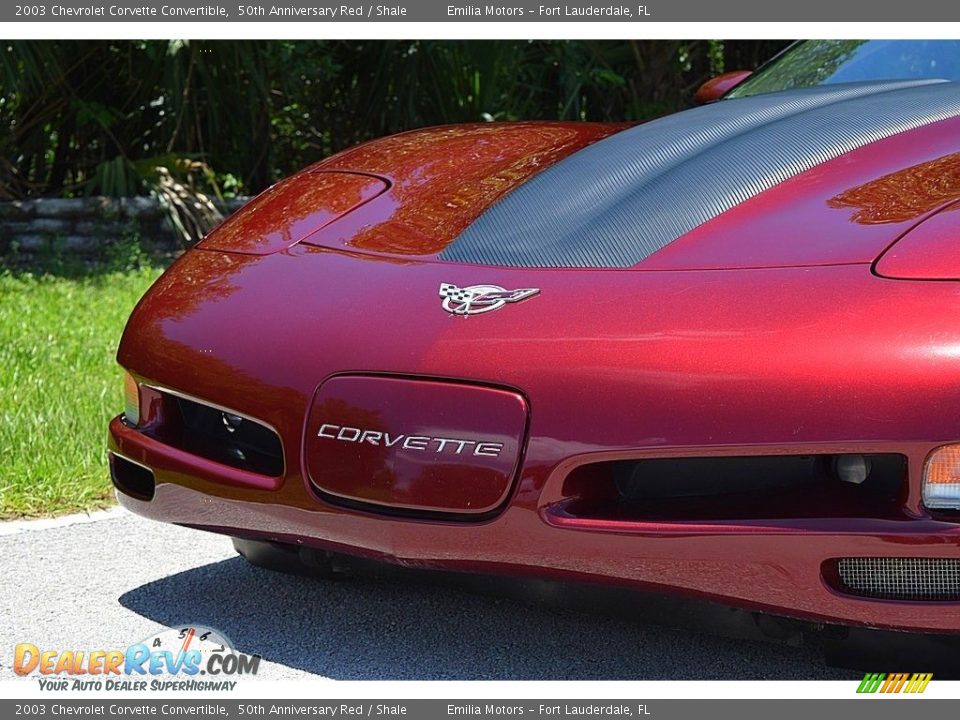 2003 Chevrolet Corvette Convertible 50th Anniversary Red / Shale Photo #17