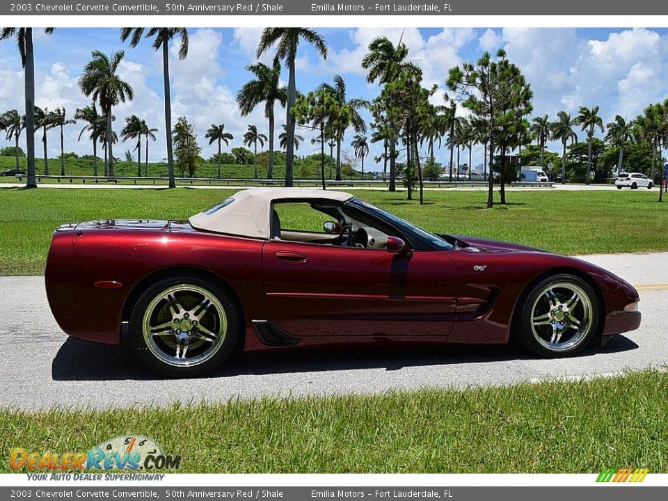 2003 Chevrolet Corvette Convertible 50th Anniversary Red / Shale Photo #19