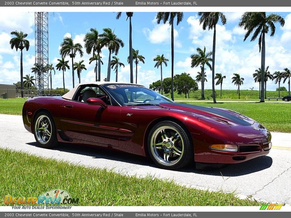 50th Anniversary Red 2003 Chevrolet Corvette Convertible Photo #20