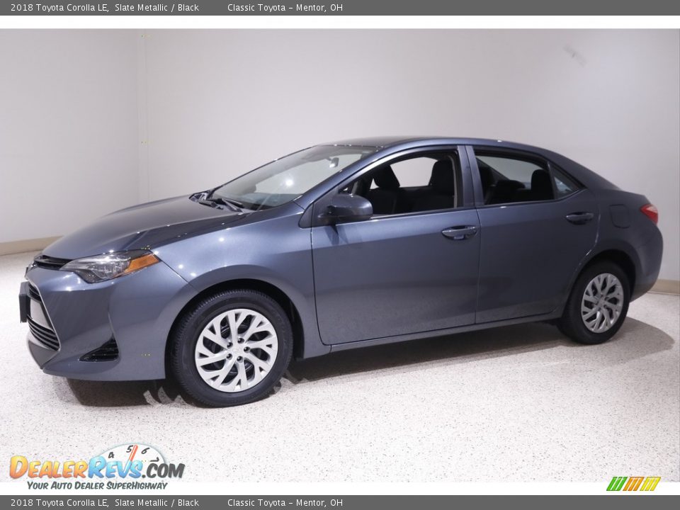 2018 Toyota Corolla LE Slate Metallic / Black Photo #3