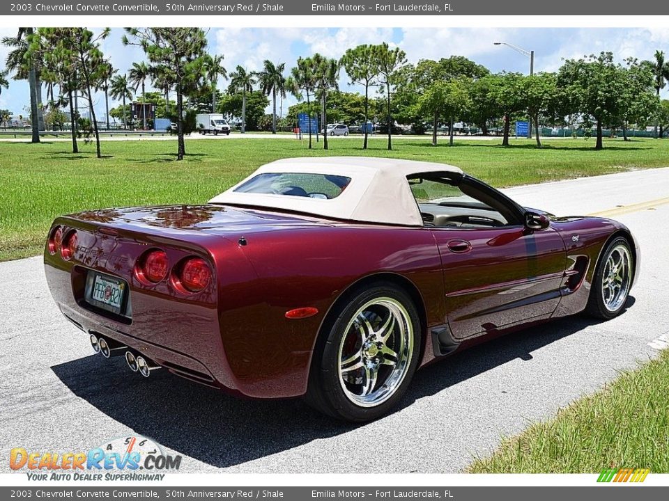 2003 Chevrolet Corvette Convertible 50th Anniversary Red / Shale Photo #21