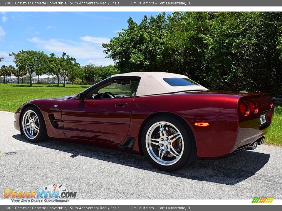 2003 Chevrolet Corvette Convertible 50th Anniversary Red / Shale Photo #22