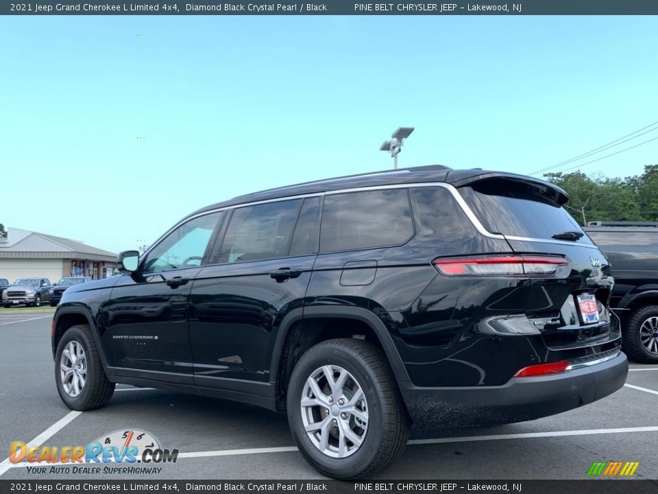 2021 Jeep Grand Cherokee L Limited 4x4 Diamond Black Crystal Pearl / Black Photo #6