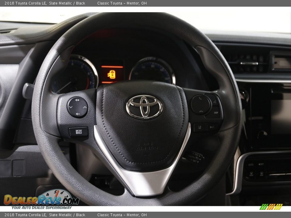 2018 Toyota Corolla LE Slate Metallic / Black Photo #7