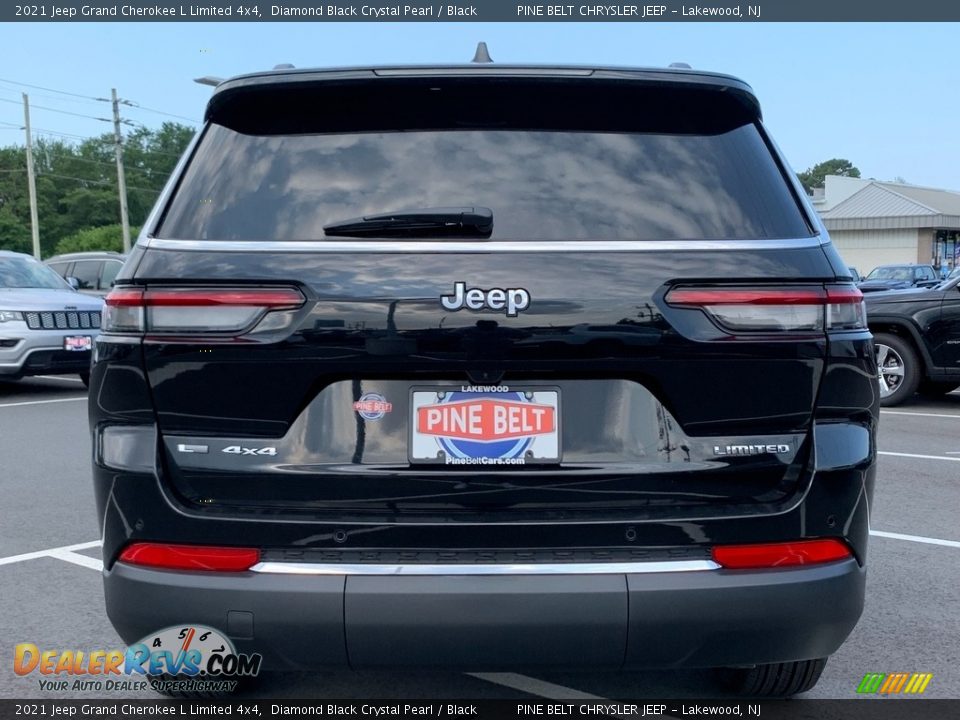 2021 Jeep Grand Cherokee L Limited 4x4 Diamond Black Crystal Pearl / Black Photo #7