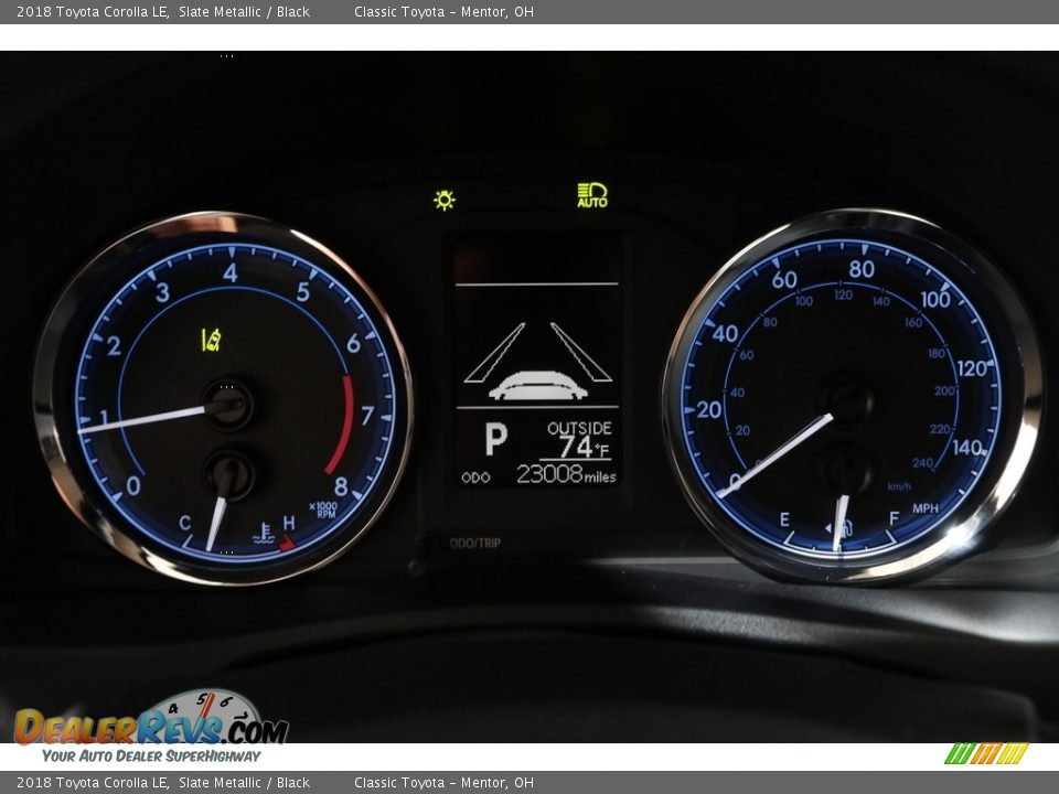 2018 Toyota Corolla LE Slate Metallic / Black Photo #8