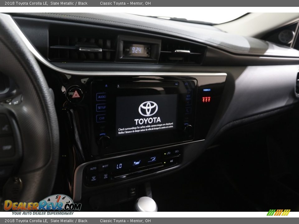 2018 Toyota Corolla LE Slate Metallic / Black Photo #9