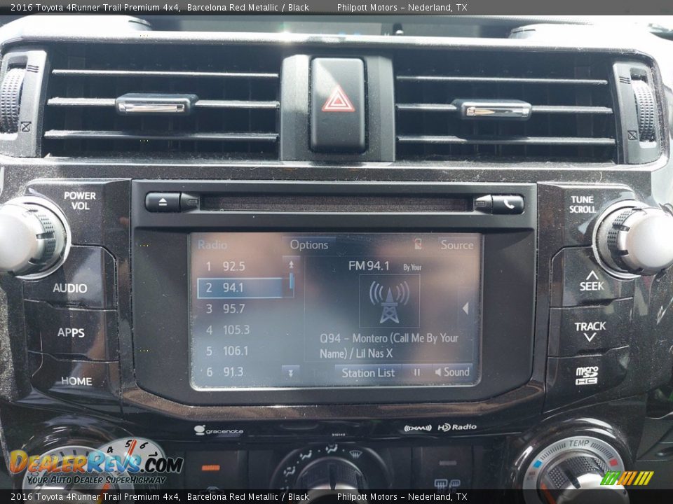 2016 Toyota 4Runner Trail Premium 4x4 Barcelona Red Metallic / Black Photo #20