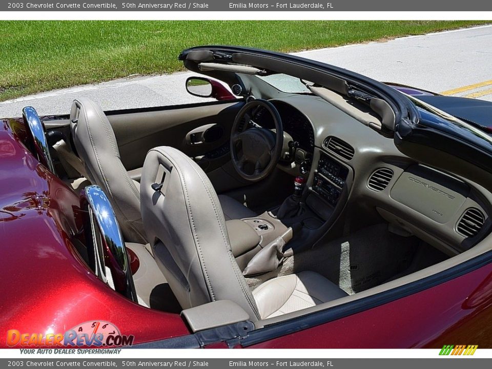 2003 Chevrolet Corvette Convertible 50th Anniversary Red / Shale Photo #27