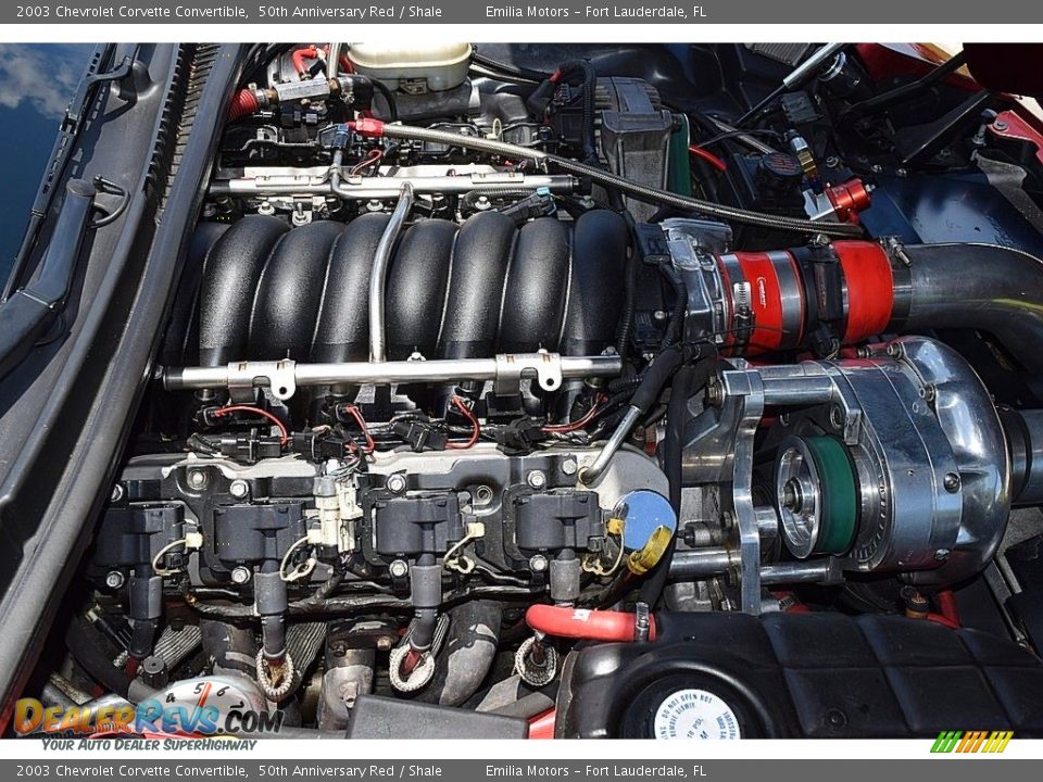 2003 Chevrolet Corvette Convertible 50th Anniversary Red / Shale Photo #34