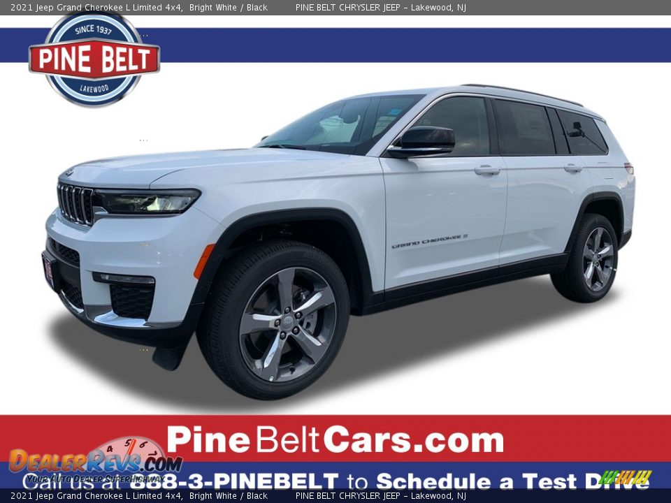 2021 Jeep Grand Cherokee L Limited 4x4 Bright White / Black Photo #1