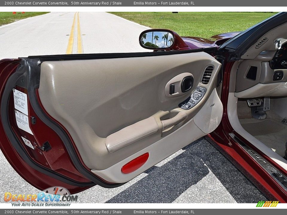 2003 Chevrolet Corvette Convertible 50th Anniversary Red / Shale Photo #36