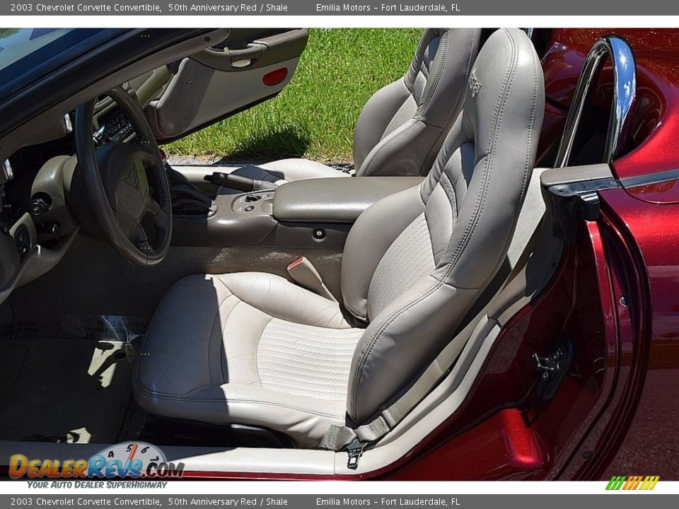 2003 Chevrolet Corvette Convertible 50th Anniversary Red / Shale Photo #39