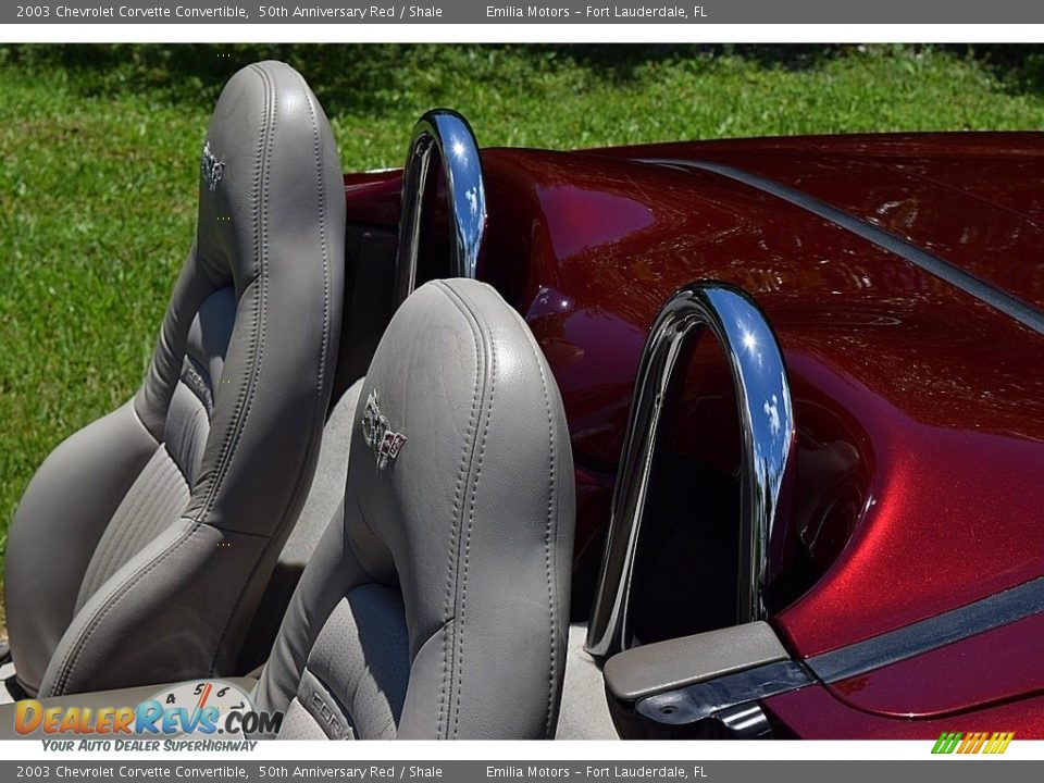 2003 Chevrolet Corvette Convertible 50th Anniversary Red / Shale Photo #40