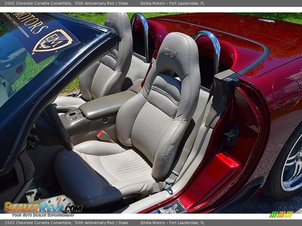 2003 Chevrolet Corvette Convertible 50th Anniversary Red / Shale Photo #41