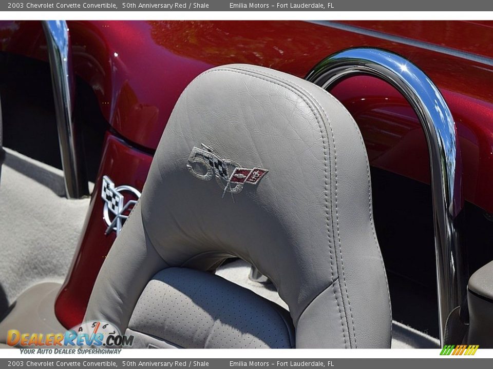 2003 Chevrolet Corvette Convertible 50th Anniversary Red / Shale Photo #42