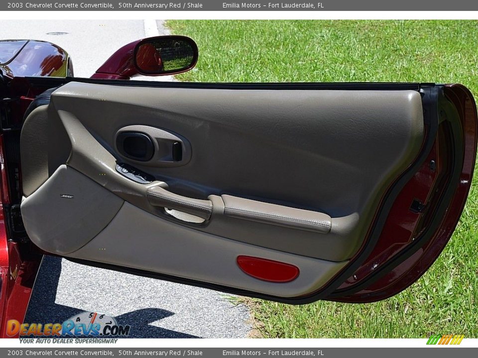 2003 Chevrolet Corvette Convertible 50th Anniversary Red / Shale Photo #46