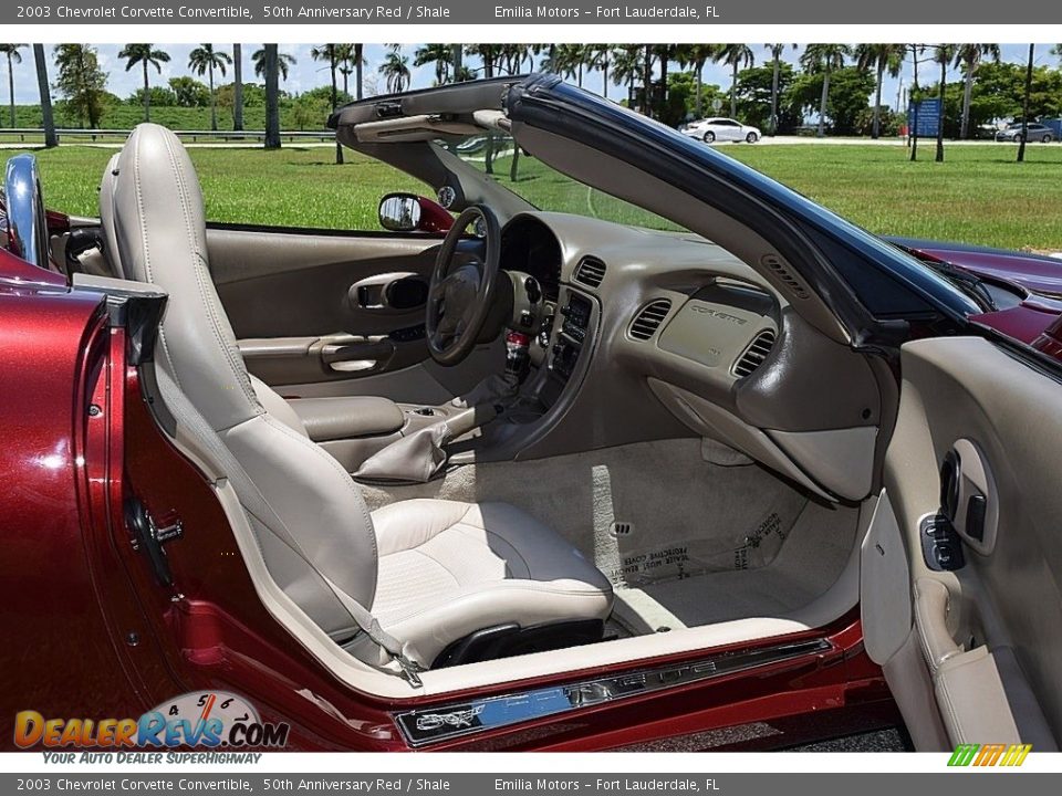 2003 Chevrolet Corvette Convertible 50th Anniversary Red / Shale Photo #47