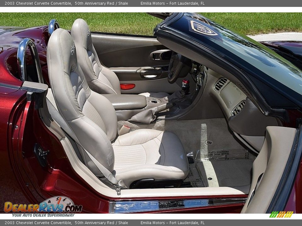 2003 Chevrolet Corvette Convertible 50th Anniversary Red / Shale Photo #48