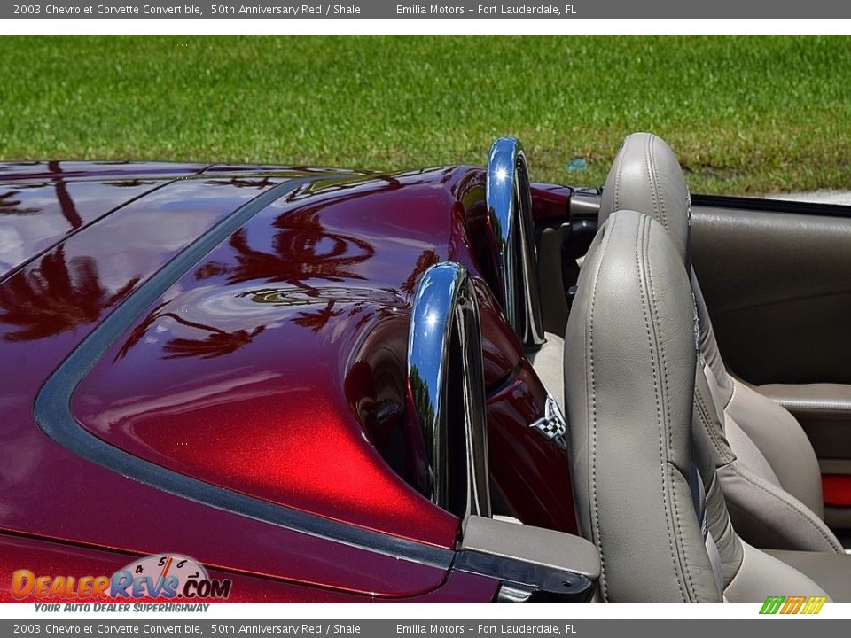 2003 Chevrolet Corvette Convertible 50th Anniversary Red / Shale Photo #49