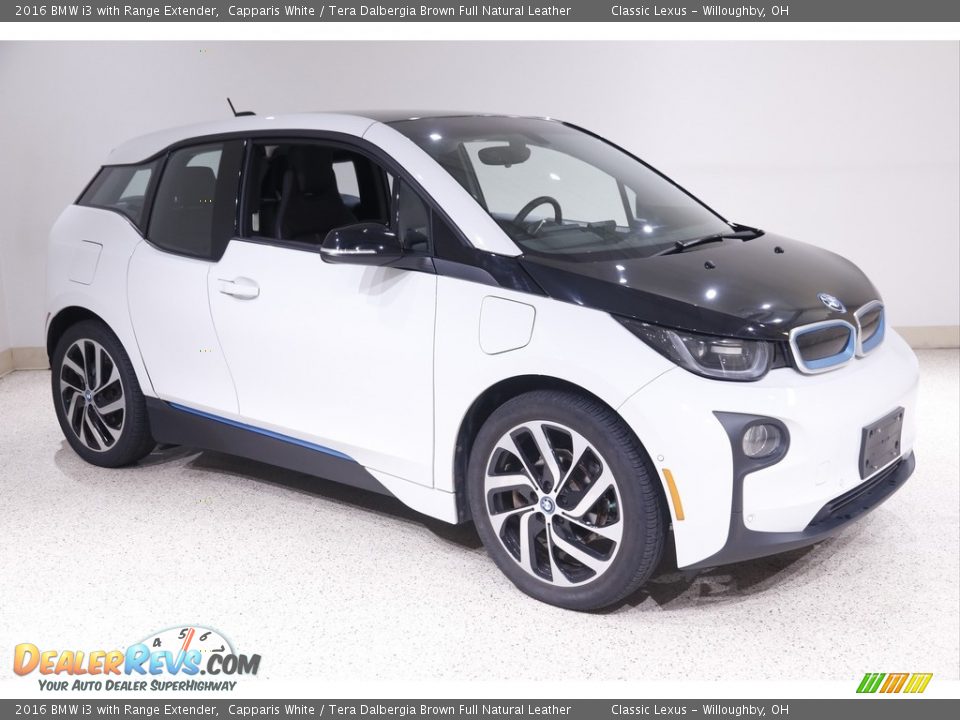 2016 BMW i3 with Range Extender Capparis White / Tera Dalbergia Brown Full Natural Leather Photo #1