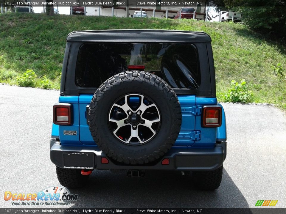 2021 Jeep Wrangler Unlimited Rubicon 4x4 Hydro Blue Pearl / Black Photo #7