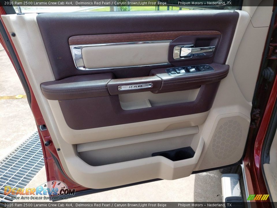 Door Panel of 2016 Ram 2500 Laramie Crew Cab 4x4 Photo #13