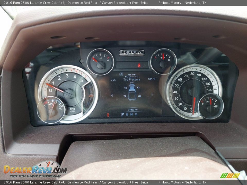 2016 Ram 2500 Laramie Crew Cab 4x4 Gauges Photo #18