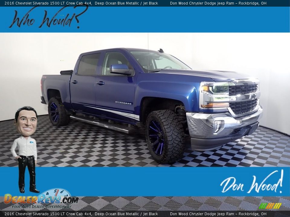 2016 Chevrolet Silverado 1500 LT Crew Cab 4x4 Deep Ocean Blue Metallic / Jet Black Photo #1