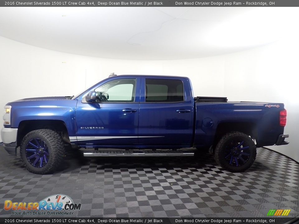 2016 Chevrolet Silverado 1500 LT Crew Cab 4x4 Deep Ocean Blue Metallic / Jet Black Photo #7