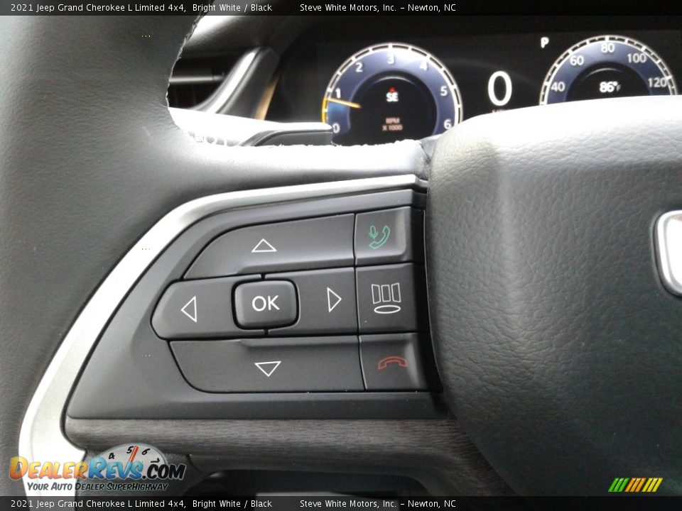 2021 Jeep Grand Cherokee L Limited 4x4 Bright White / Black Photo #25