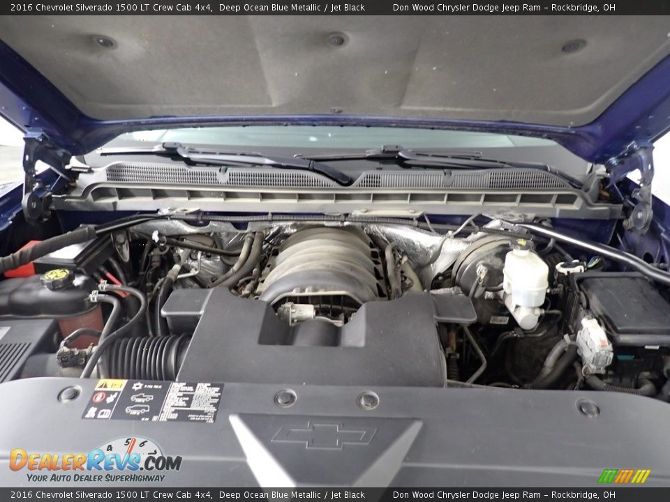 2016 Chevrolet Silverado 1500 LT Crew Cab 4x4 Deep Ocean Blue Metallic / Jet Black Photo #15