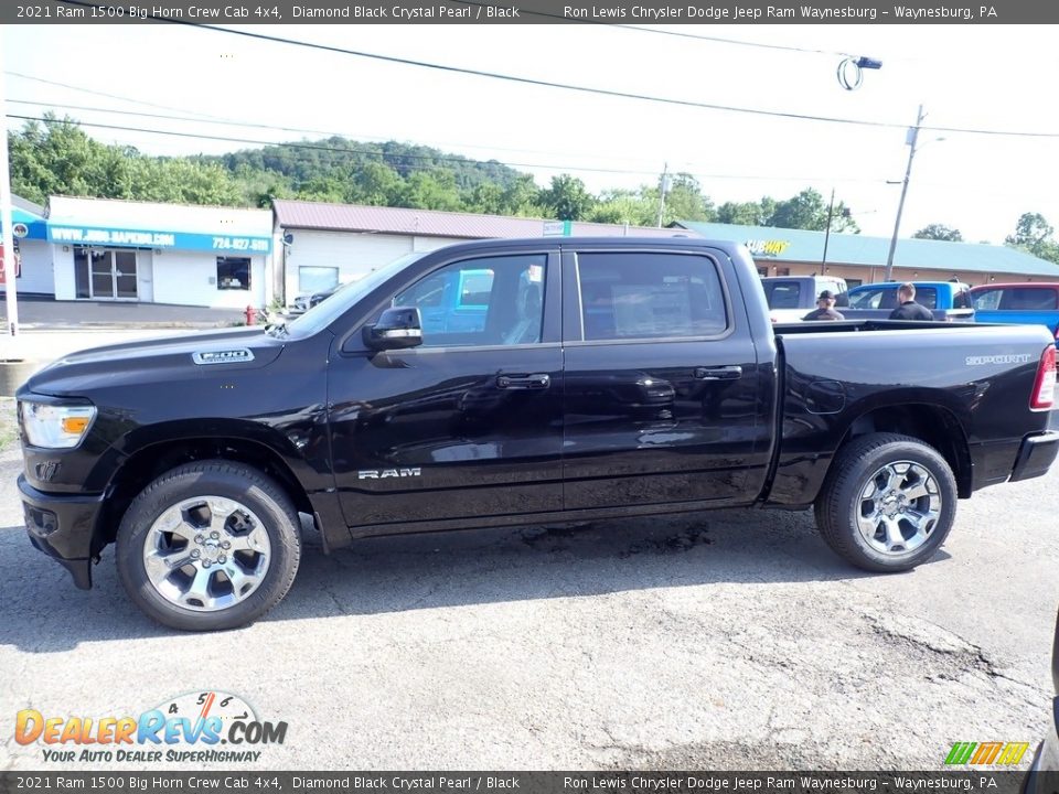 2021 Ram 1500 Big Horn Crew Cab 4x4 Diamond Black Crystal Pearl / Black Photo #2