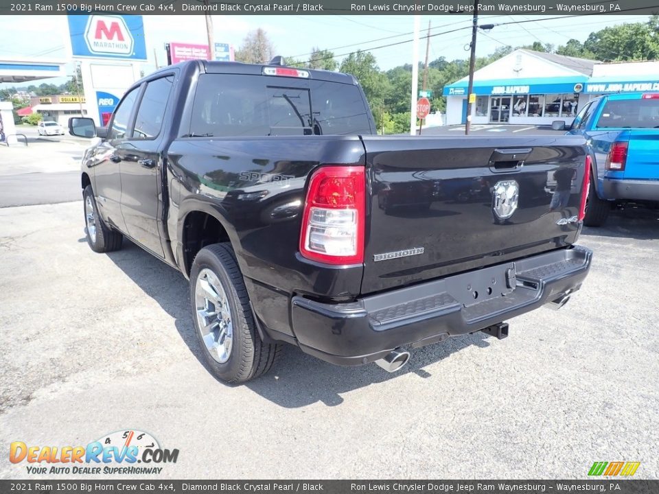 2021 Ram 1500 Big Horn Crew Cab 4x4 Diamond Black Crystal Pearl / Black Photo #3