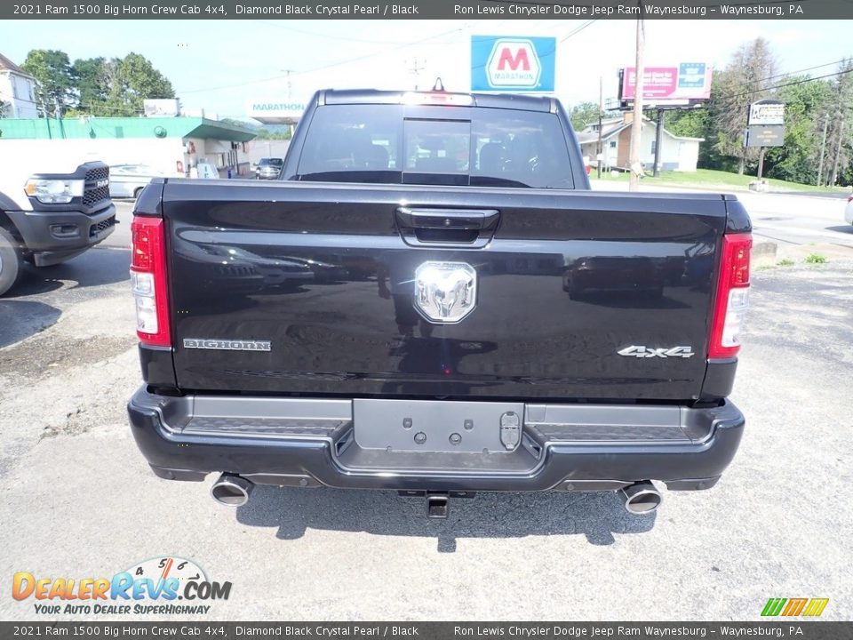 2021 Ram 1500 Big Horn Crew Cab 4x4 Diamond Black Crystal Pearl / Black Photo #4