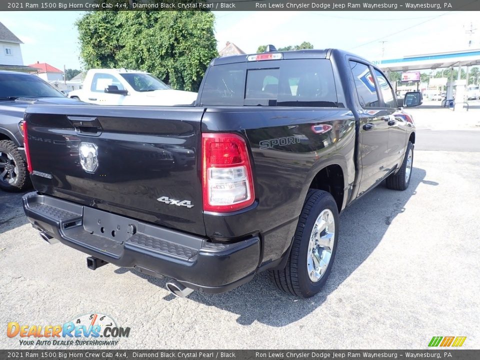 2021 Ram 1500 Big Horn Crew Cab 4x4 Diamond Black Crystal Pearl / Black Photo #5