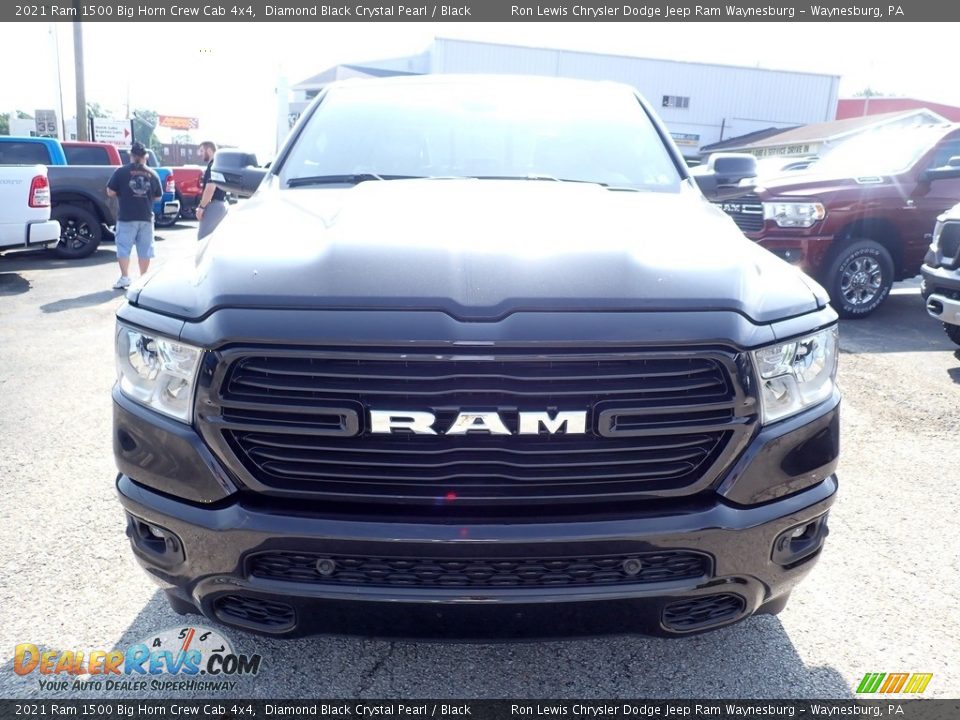 2021 Ram 1500 Big Horn Crew Cab 4x4 Diamond Black Crystal Pearl / Black Photo #8