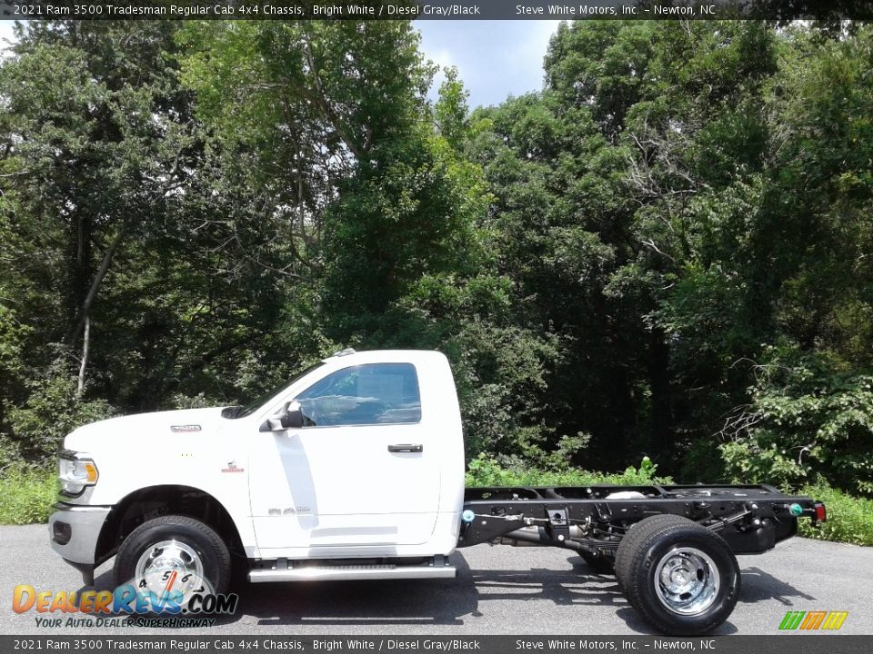 Bright White 2021 Ram 3500 Tradesman Regular Cab 4x4 Chassis Photo #1