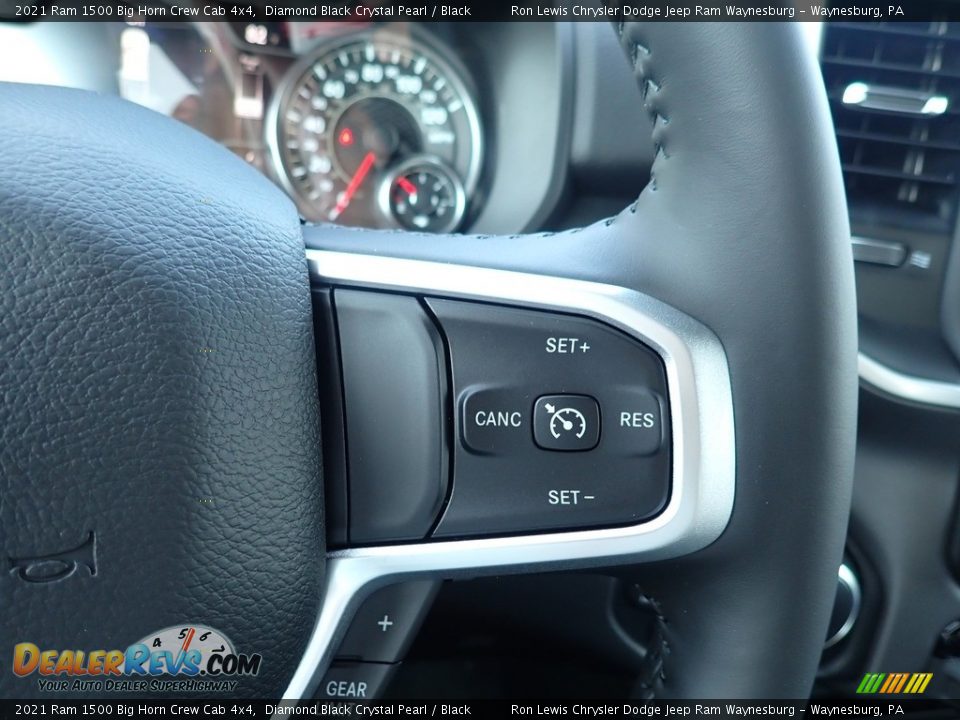 2021 Ram 1500 Big Horn Crew Cab 4x4 Diamond Black Crystal Pearl / Black Photo #19