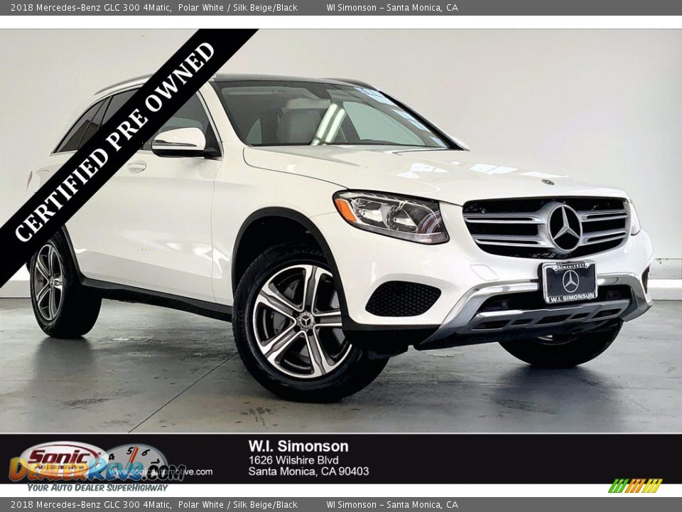 2018 Mercedes-Benz GLC 300 4Matic Polar White / Silk Beige/Black Photo #1