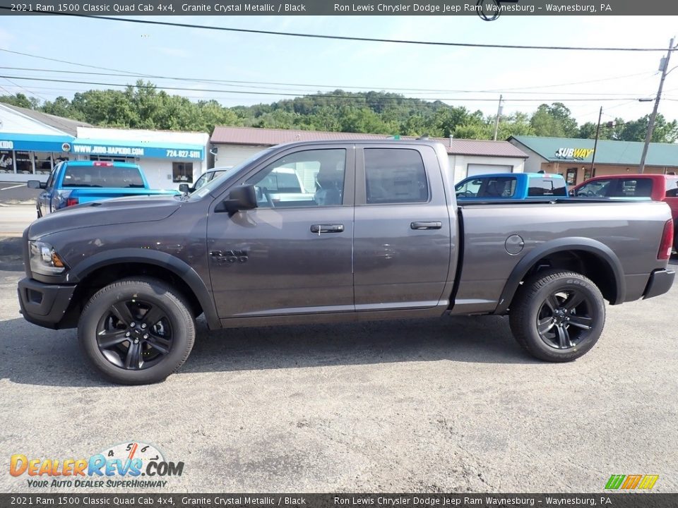 2021 Ram 1500 Classic Quad Cab 4x4 Granite Crystal Metallic / Black Photo #2