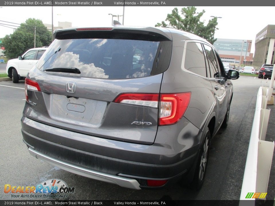 2019 Honda Pilot EX-L AWD Modern Steel Metallic / Black Photo #5
