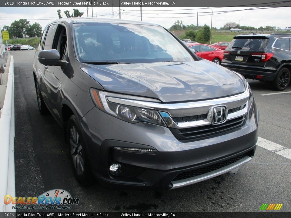 2019 Honda Pilot EX-L AWD Modern Steel Metallic / Black Photo #6