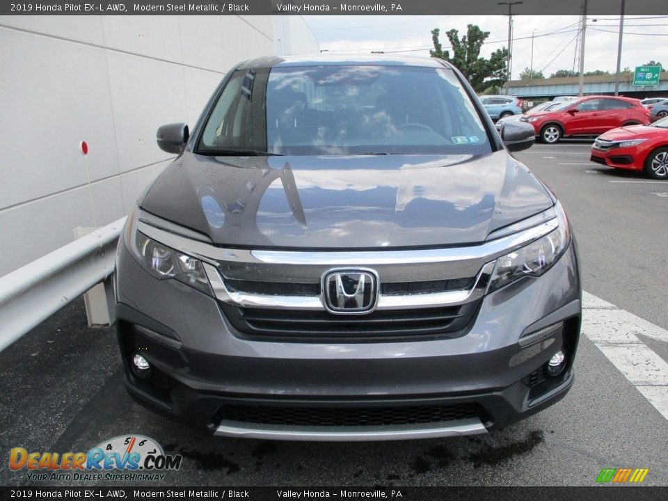 2019 Honda Pilot EX-L AWD Modern Steel Metallic / Black Photo #7