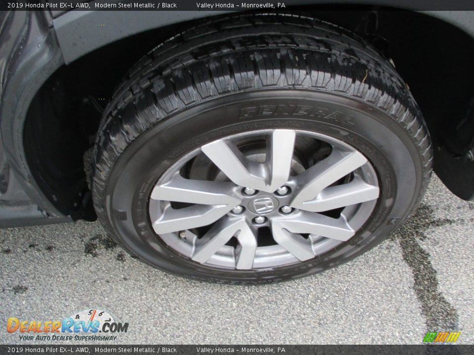 2019 Honda Pilot EX-L AWD Modern Steel Metallic / Black Photo #9