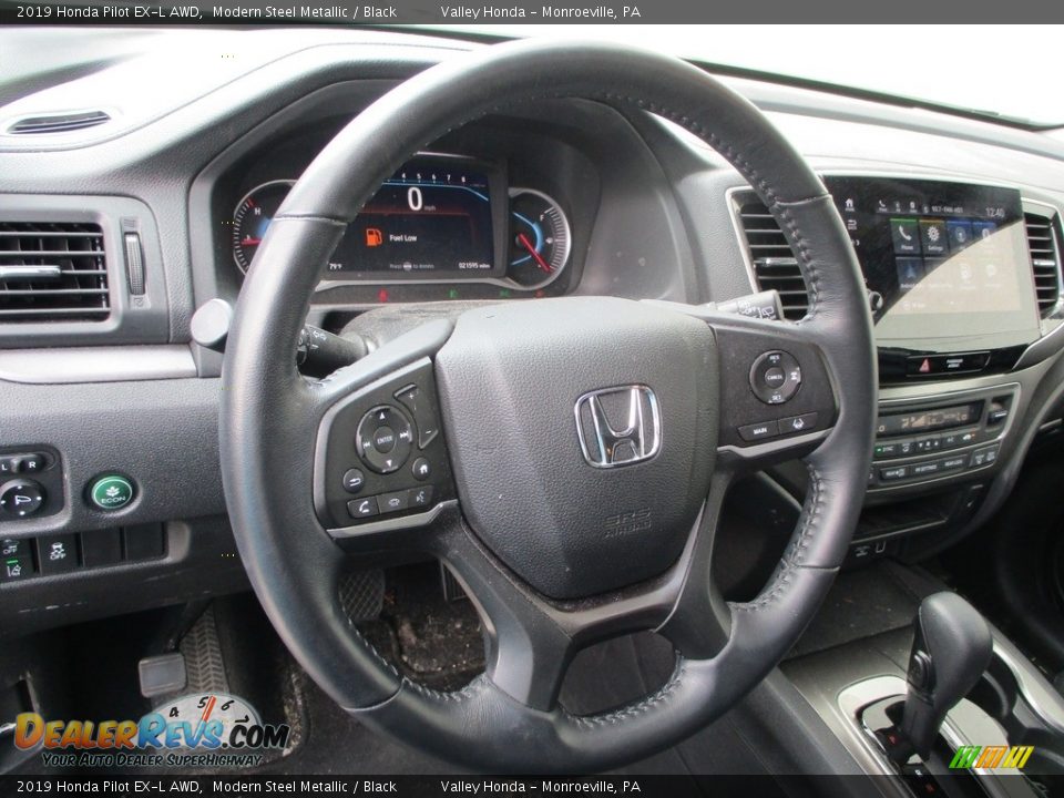 2019 Honda Pilot EX-L AWD Modern Steel Metallic / Black Photo #14